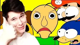 Baldi's Basics - анимация ЛУЧШИЕ АНИМАЦИИ ПО БАЛДИ СОНИК И МАРИО