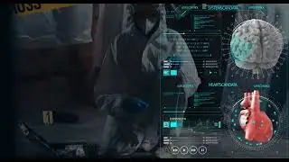 Critical task in medical HUD UI futuristics 4k animation with sound effects | No-copyright | CT scan