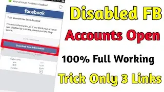 How To Open Disabled Facebook Account 2019 | how to recover Facebook Disabled account 2019