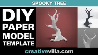 DIY Spooky Tree Paper Model Assembly Step-by-Step