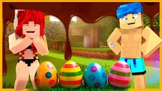STEVE e BELLA no MINECRAFT - CASA vs CASA de PÁSCOA