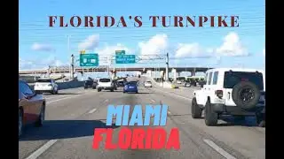 Turnpike - Miami - Florida - 4K Highway Drive