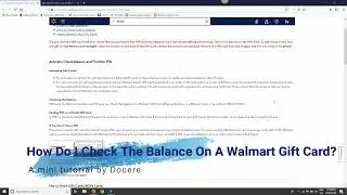 How Do I Check The Balance On A Walmart Gift Card