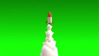 Cartoon Spaceship Green Screen Effects | Rocket Launch
