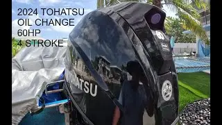 TOHATSU MFS60AETS 60HP 4 Stroke  20Hr Oil and Lower Unit change