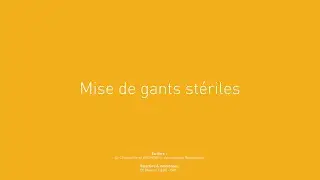 3 - Mise de gants stériles