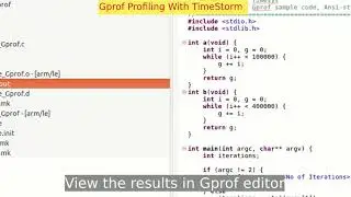 How to Use Gprof Profiling with TimeStorm
