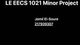 LE EECS MINOR PROJECT Java