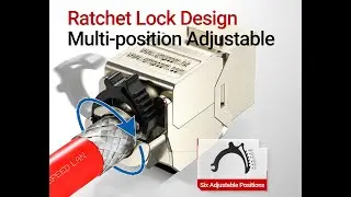 AMPCOM Ratchet Tail Zip Tie Style RJ45 Keystone Jack 安普康卡扣式锌合金模块