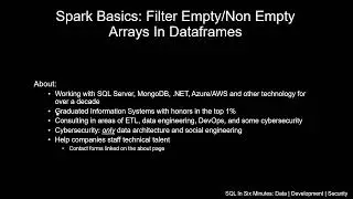 Spark Basics: Filter Empty/Non Empty Arrays In Dataframes