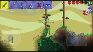 Terraria на андроид #2 Исследовательско-пещерная серия
