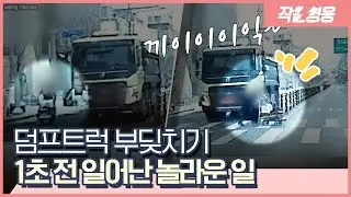 덤프트럭이  할머니 치기 1초 전, 기적처럼 일어난 일 [작은영웅]