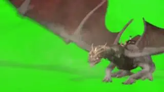 Dragon fire greenscreen HD