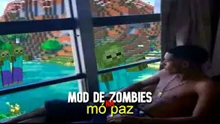 Minecraft com um modpack de Zombie na Mo Paz