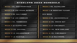 2023 Pittsburgh Steelers final schedule prediction