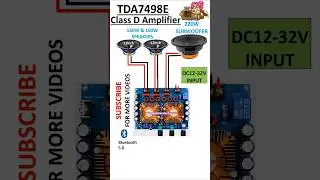 Tda7498E Digital Power Amplifier Board || 160W*2+220W Stereo 2.1 Channel Amp (With Bluetooth)
