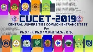 CUCET-2019 (CENTRAL UNIVERSITIES COMMON ENTRANCE TEST)