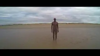 Iron Men on Crosby Beach, Liverpool. Filmed on DJI F550
