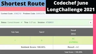 Shortest Route Codechef | Codechef June Long Challenge 2021|SHROUTE|Shortest Route Codechef Solution