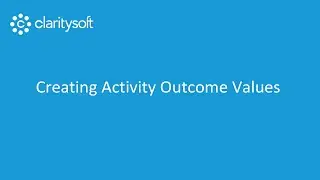 Creating Activity Outcome Values