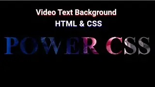 How To Add Awesome Text Video Background Using HTML & CSS