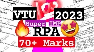 RPA M2 Best Video PASS PACK 💯🤩 Sup Imp [+PDF] 🎯2023 Externals 🔥🔥🔥 7SEM CSE 