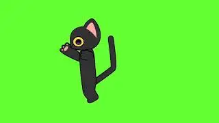 Toothless dancing meme but cat (green screen, higher pitch)