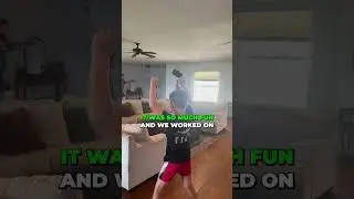 Dad & Son take Batting Practice in Living Room (when Mom’s not home)! 😂