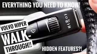 Volvo Wiper *TIPS AND TRICKS*! Full Walk-through of all features!