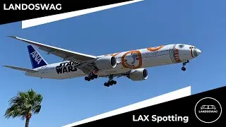2021 July LAX Plane Spotting! | Evening Arrivals at The Parking Spot Car Garage