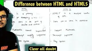 Difference between html and html5 || HTML and HTML5