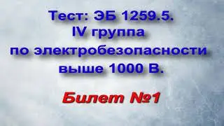 БИЛЕТЫ по Электробезопасности IV группа выше 1000 В. Билет 1