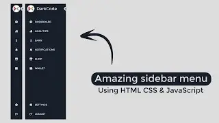 Amazing Sidebar Menu Using HTML  CSS & Javascript