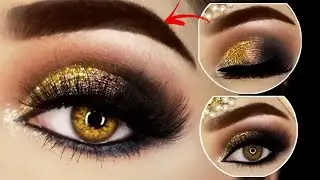 How to: STEP-BY-STEP ASIAN BRIDAL EYE MAKEUP | Golden Glitter Eye Makeup
