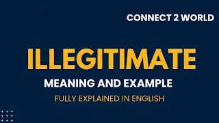 What Does  illegitimate Means || Meanings And Definitions With  illegitimate in ENGLISH
