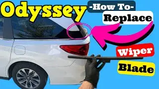 Honda Odyssey Rear Wiper blade Replacement How to Replace 2018 2019 2020 2021 2022 2023 Install