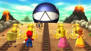 SpongeBob Boss Rush in Mario Party 9 (All Bosses)