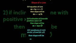 To find Slope of line in 3 ways