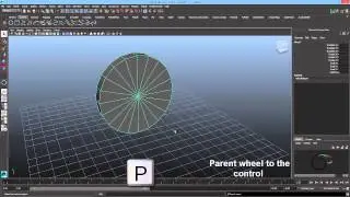 One Line Wheel Auto Rotation Script (Maya wheel Rigging Basic)
