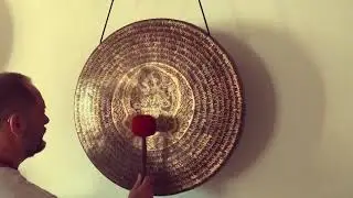 Tempel Gong mit grüner Tara - ø 70 cm