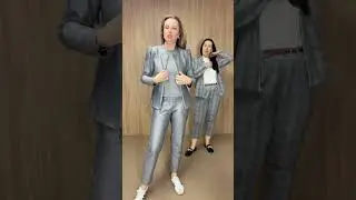 JAQUETA REGINA E CALÇA CIGARRETE NO CIRRÊ TEXTURIZADO #moda #look #fashionlook #modafeminina2023