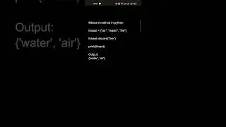 Python l 'discard' method