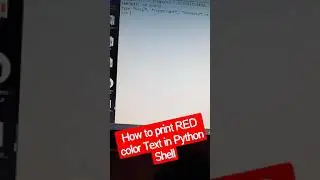 How to print red colour Text in python shell