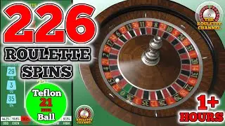 226 Roulette Wheel Spins – 21 mm Teflon Ball - Both Directions - Green Scoreboard