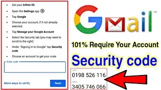 Youtube Gmail Password Don't Forgot Security Code Problem Solve 101%| security code google account