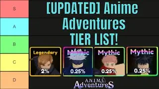 [OUTDATED] The ULTIMATE Anime Adventures TIER LIST!