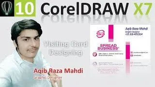 How to Visiting Card Designing in Coreldraw x7 || Urdu Hindi Tutorial || By Aqib Graphic Designing