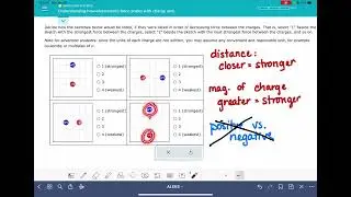 ALEKS: Understanding how electrostatic force scales with charge and separation