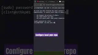 Configure local yum repo 