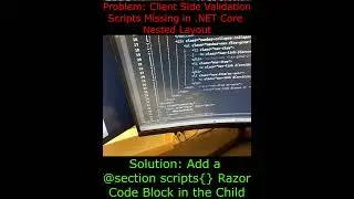 Problem with Missing jQuery Validation Script in .NET Core View Nested Layouts 